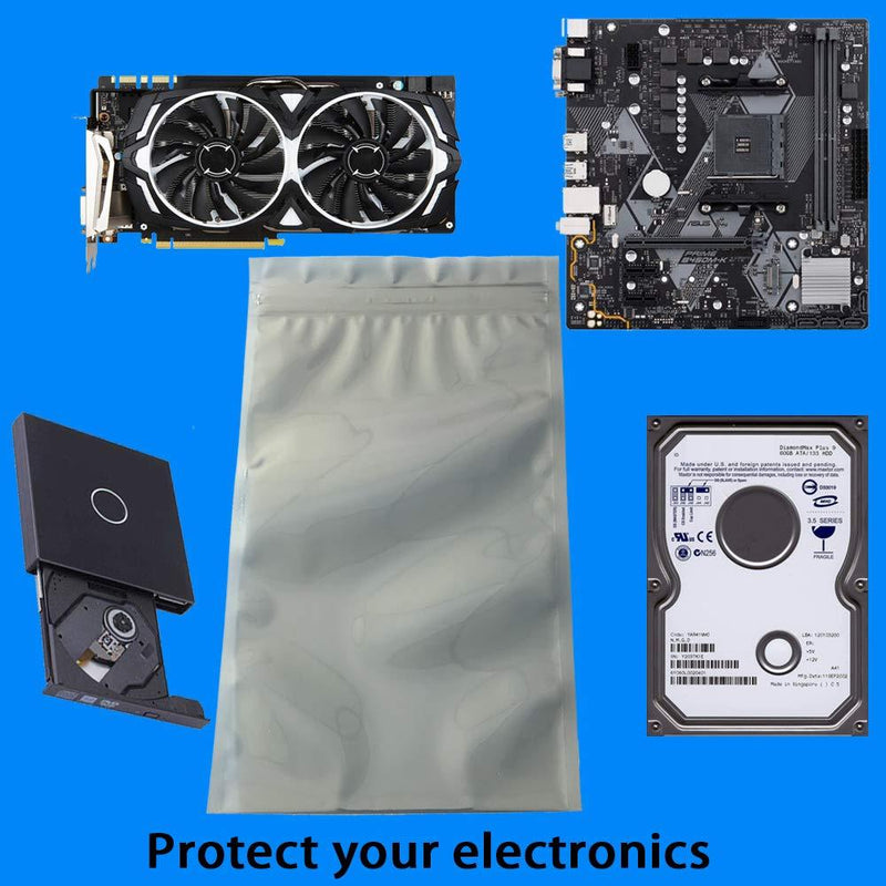 Daarcin 25pcs 11.8x15.7in(30x40cm) Anti Static Bags,ESD Bags Resealable Large Size for Motherboard with 30 PCS Labels and Electronic Device,Antistatic Bags for Graphics Card 25pcs 11.8x15.7in(30x40cm)
