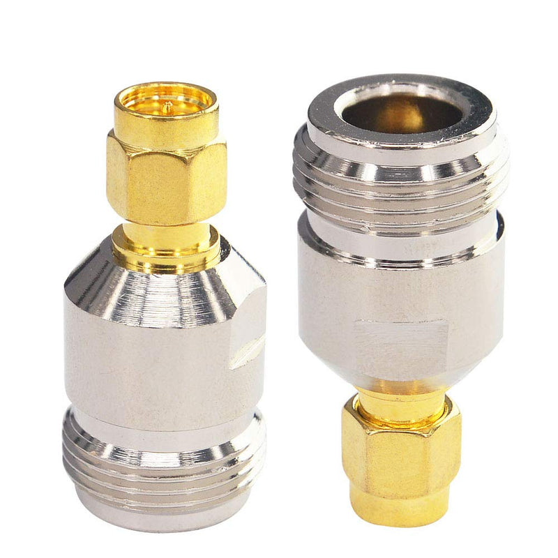 BOOBRIE SMA Antenna Adapter N-Type to SMA Coaxial Cable Connector N Type FemaleÂ Jack (Hole) toÂ SMAÂ Male Plug (Pin) CB Radio Antenna Adapter Converter for Antennas Broadcast Radio WiFi etc Pack of 2