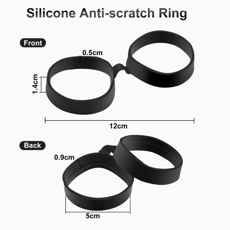 SUPERUS Lens Protector Compatible with Oculus/Meta Quest 2, Glasses Spacer - Anti-Scratch VR Accessories to Prevent Your Glasses from Scratching VR Lenses (Black)