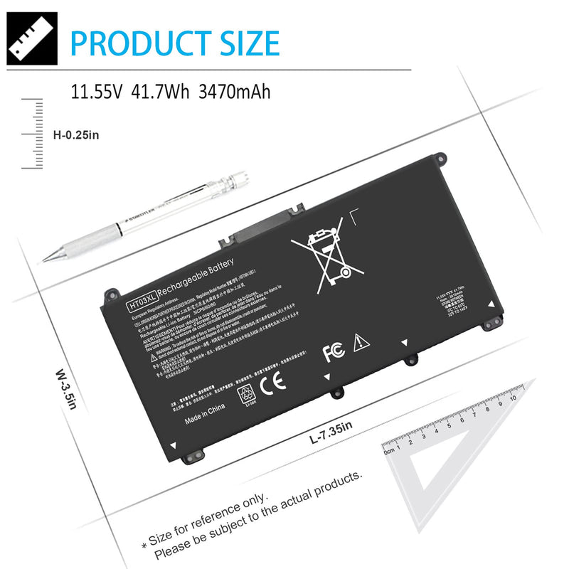 HT03XL L11119-855 hp Battery, HP PavilionÂ LaptopÂ Battery Replacement 14-CE 14-CF 14-CK 14-cm 14-DF 14-MA 14Q-CS 14Q-CY 14S-CF 14S-CR 15-CW 15-DA 15-DB 15G-DR 15T-DA 15T-DB 17-by 17-CA Series
