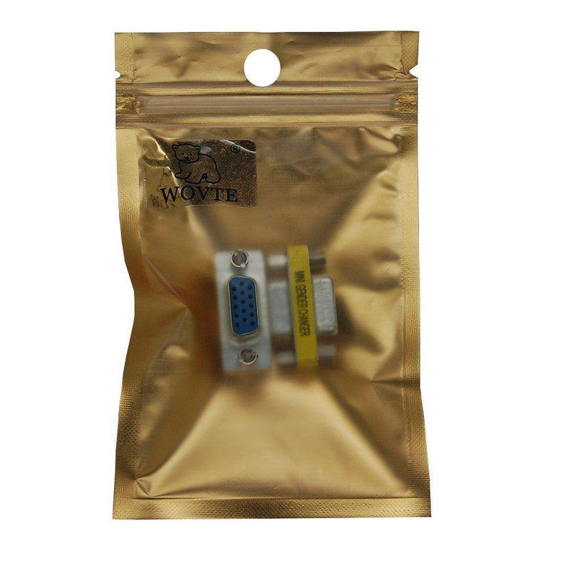 SVGA Connector, WOVTE DB HD New 15 VGA SVGA KVM Female to Female Gender Changer Adapter Coupler Pack of 2 2Packs