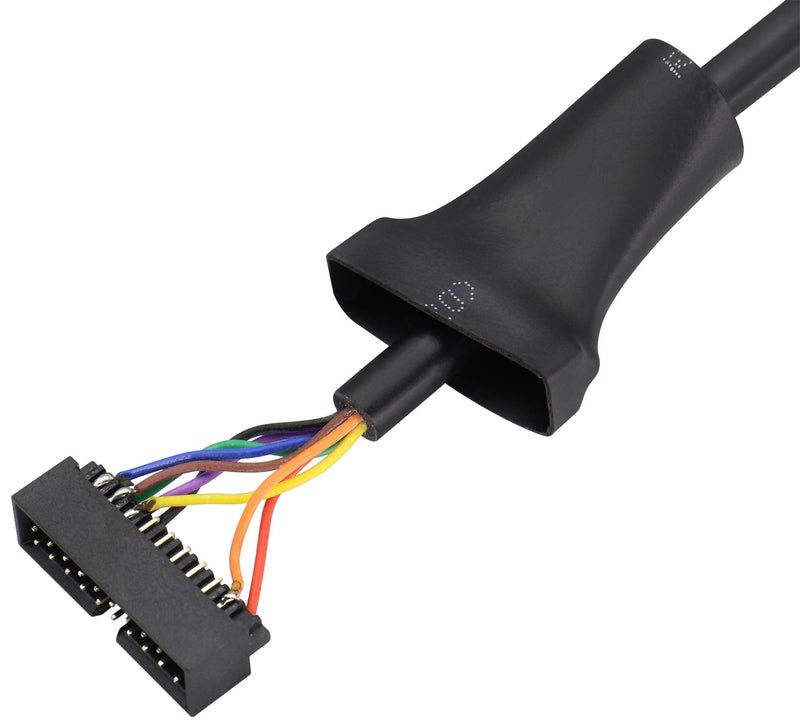 zdyCGTime USB 3.0 19Pin Male to USB 2.0 9Pin Female convertor Computer Cable Connector,Motherboard Adapter Cable,Motherboard 9Pin Female to 20Pin Male Pure Copper.(15cm/4 Pack)