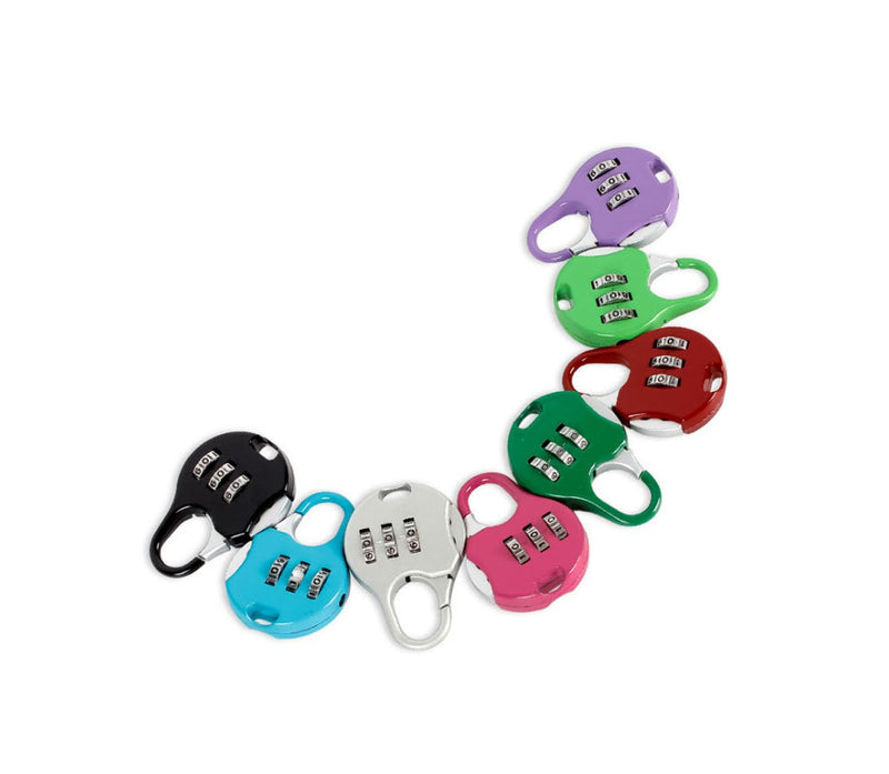 ZPLIUST 3 Digit Combinations Padlock The Safe Cipher Lock Resettable Code Lock , Color Locks (8 Pack) 8Pack