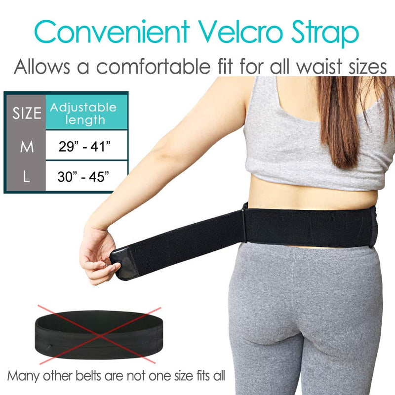 EaseToU PD Belt Peritoneal Dialysis Catheter Holder Comfortable Protector with Slits Pouch for Secure G J Feeding Tube Accessories Men Women Black Medium (Pack of 1)
