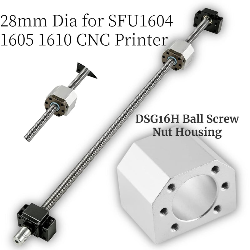 DSG16H Ball Screw Nut Housing Seat Mount Bracket Holder 28mm Dia for SFU1604 1605 1610 CNC Printer DSG16H