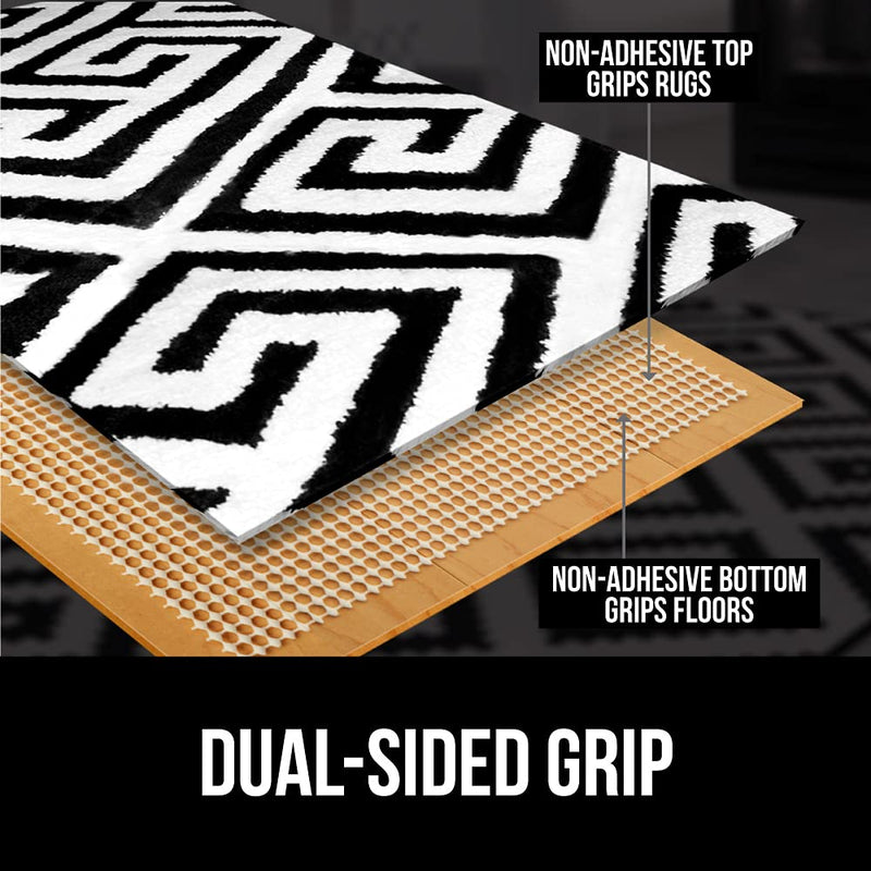 Gorilla Grip Original Extra Strong Rug Pad Gripper, Made in USA, Thick Slip and Skid Resistant Pads for Area Rugs on Hard Floors, Under Carpet Mat Cushion and Hardwood Floor Protection, 2x3 FT 2' x 3'