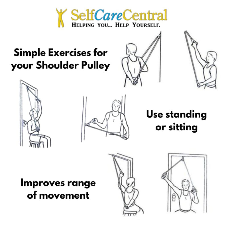 SelfCareCentral Shoulder Pulley, Exercise for Shoulder Rehab, Physical Therapy Exercises