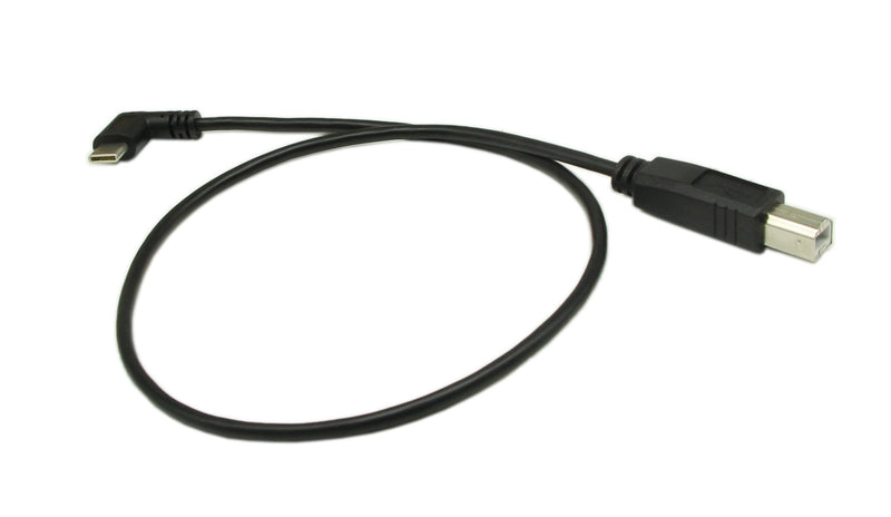 Type C Printer Cable, zdyCGTime 90 Degree Right Angle USB 2.0 Type C (USB-C) to Type B (USB-B) Printer Scanner Cable -18Inchs