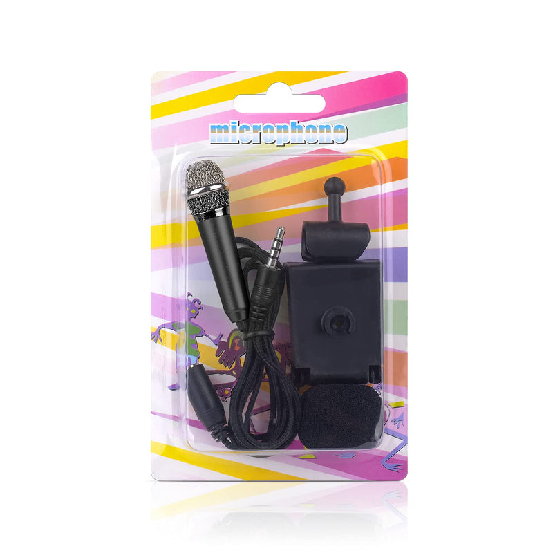 Uniwit Mini Portable Vocal/Instrument Microphone for Mobile Phone Laptop Notebook Apple iPhone Sumsung Android with Holder Clip (Black) Black