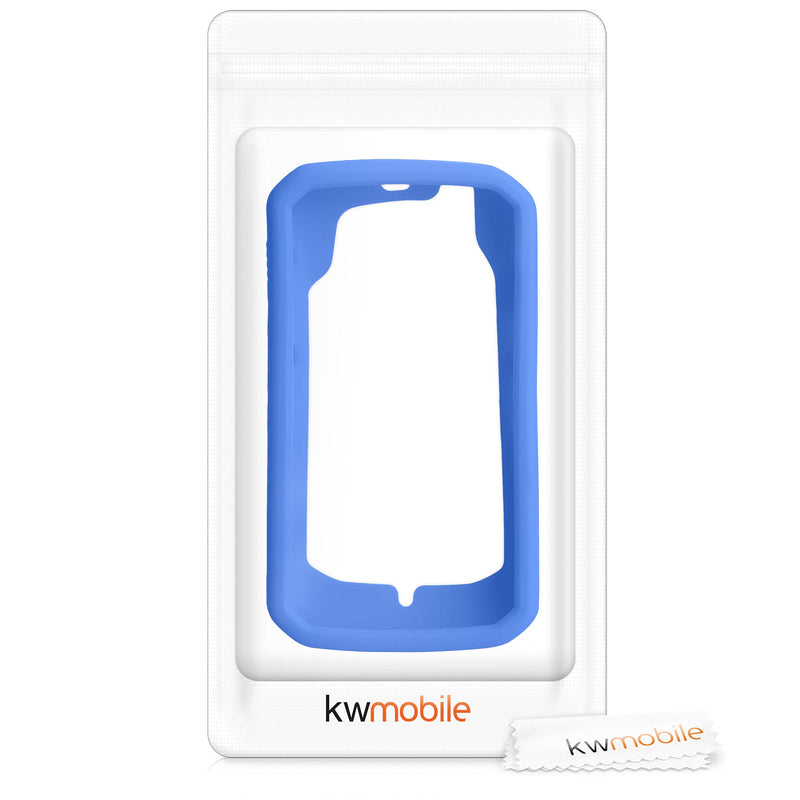 kwmobile Case Compatible with Bryton Rider 750 - Case Soft Silicone Bike GPS Protective Cover - Black blue