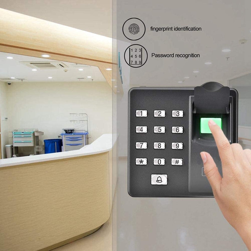 Fingerprint Machine, RFID Reader Biometrics Fingerprint Access Control Keypad, Waterproof Fingerprint Door Access Control for Home/Office (ID) ID