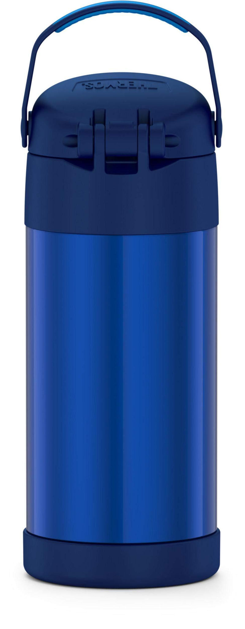 THERMOS FUNTAINER 12 Ounce Stainless Steel Vacuum Insulated Kids Straw Bottle, Blue