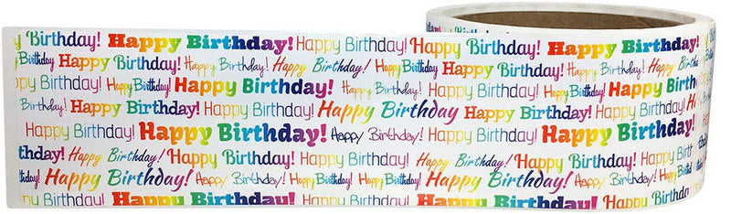 Happy Birthday Water Bottle Labels 2 x 8 Inch 50 Total Stickers On A Roll