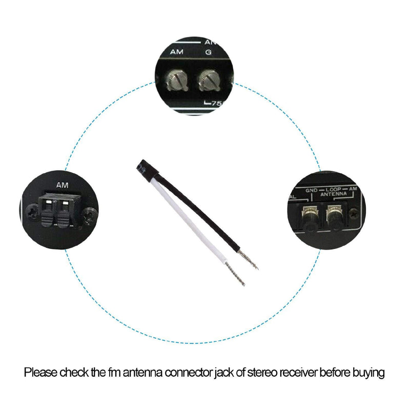 Indoor AM FM Antenna, Ancable 300 ohm FM Dipole Antenna and 2-Pin Bare AM Antenna Kit for Pioneer Marantz Sony etc Table Top Home Stereo Receiver Radio Receiver Antenna