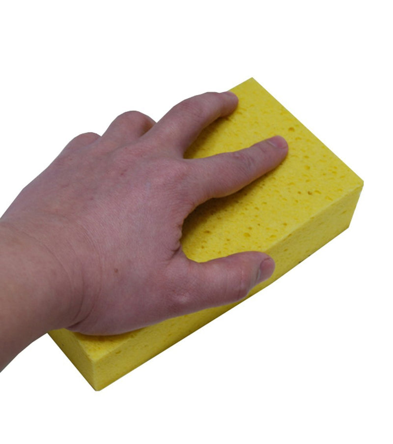 Car Wash Sponge, Large Sponges, Multi-use Scrub, Cellulose Sponge For Car, Kitchen And Cleaning, 3 Pack, Car Sponges, Yellow, Environmentally Safe Biodegradable by Greenet