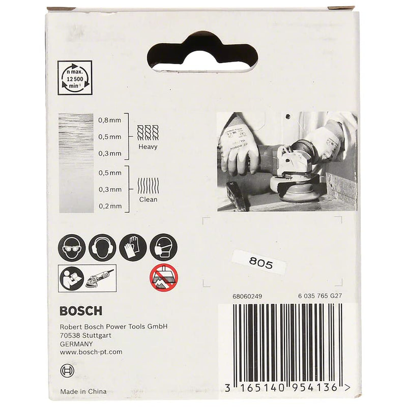Bosch Accessories 1x Braided Cup Brush Heavy (for metal, X-LOCK, Ø 75 mm, wire thickness 0.5 mm, for Ø125 mm, angle grinder accessories) 0.5 mm