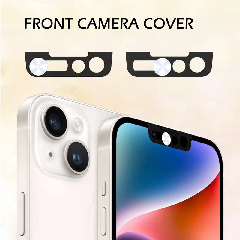 Webcam Cover,Front Camera Cover Compatible with iPhone 14,iPhone 14 Plus,iPhone 13,iPhone 13 Mini,iPhone 13 Pro,iPhone 13 Pro Max,Protect Privacy and Security,Not Affect Face ID, 2 Pack-Silver Silver