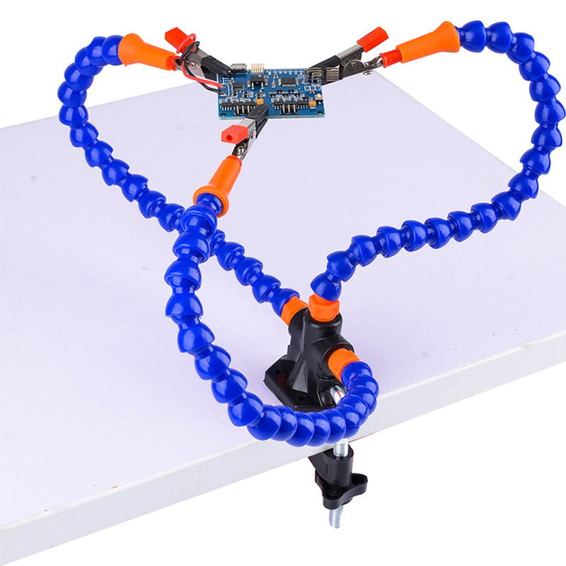 Flexible Helping Hands Soldering Station Third Hand Soldering Aid Soldering Station Tool Soldering Helping Hands Stations 360 Degree Rotating Clips 3 Claws