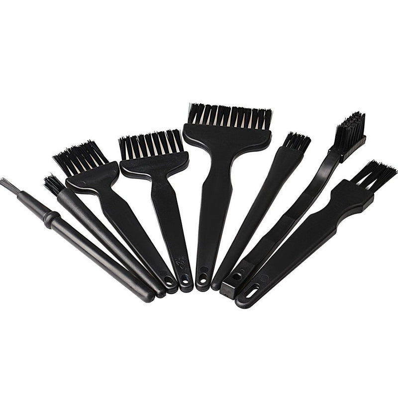 8 Pcs Keyboard Brush Small Anti Static Brushes Portable Nylon Brushes Cleaning Keyboard Brush Kit (Black)