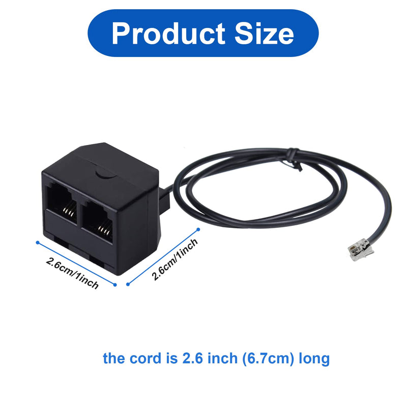 Telephone Training Adapter Y Splitter for RJ9 Headset or Handset Phone Splitter Compatible with Cisco, Yealink, Avaya, Plantronics, Polycom, ShoreTel, NEC, Aastra, Nortel, Mitel and Other IP Phones