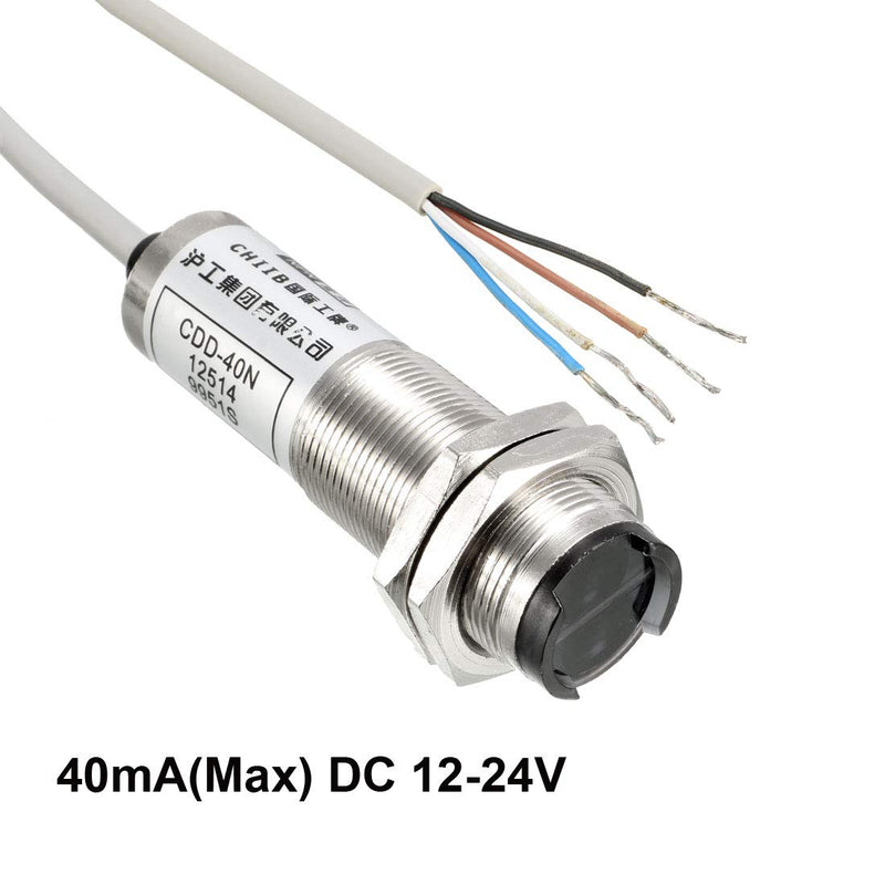 uxcell 40mA Max DC 12-24V Infrared Ray Diffuse Reflection Optical Sensor Switch NPN