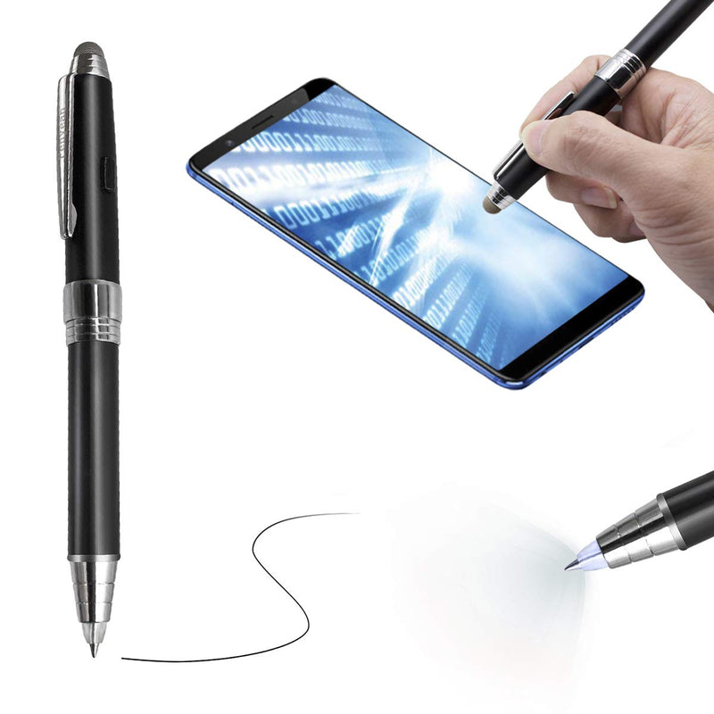 Penyeah LED Flashlight Pen, Pen Light with Stylus Pen Tip Multi-Function Capacitive Touch Screen Pen - Helpful for Touching Reading or Writing - P9 White Light