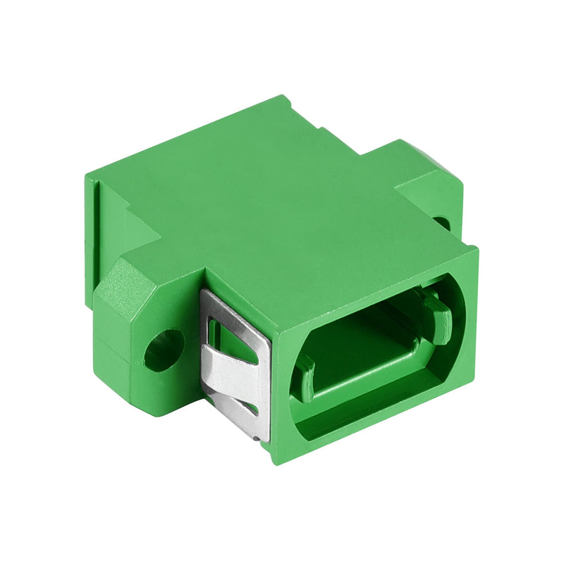 uxcell SM/MM MPO Fiber Optic Connector, Low Loss Quick Optical Adapter for MPO/MTP Green 44x25x10mm