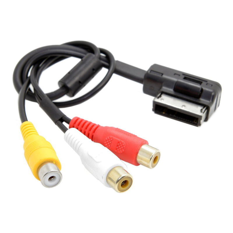 Cablecc AMI MMI to 3 RCA Audio Video Cable Female DVD Video and Audio Input Cable for Audi A1 A7 A8 VW Car