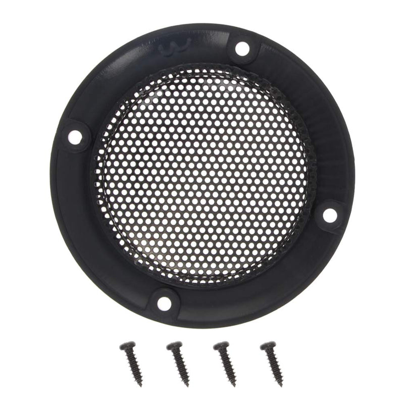 Fielect 2.5 inches Speaker Grill Mesh Decorative Circle Subwoofer Guard Protector Cover Audio Accessories Black Metal Trim 2Pcs 2 Pcs 2.5inch /66mm