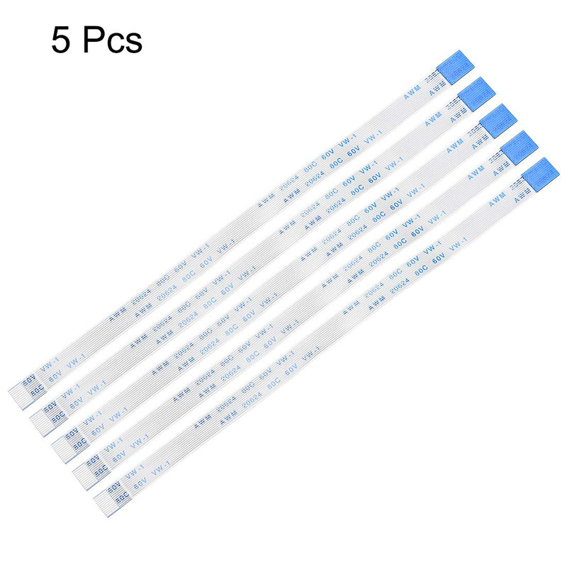 uxcell Flexible Flat Cable, 12 Pins 0.5mm Pitch 150mm FPC FFC Flexible Ribbon Cable for LCD TV Car Audio DVD Player Laptop 5Pcs (B Type)