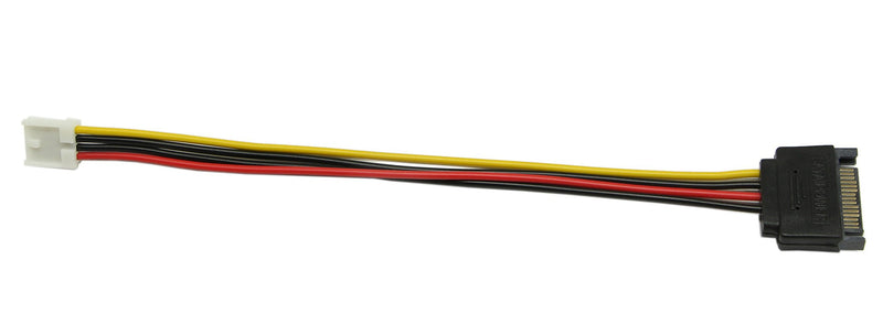 zdyCGTime 8-Inch 4 Pin Floppy Drive to 15 Pin SATA Male Power Cable(2-Pack)