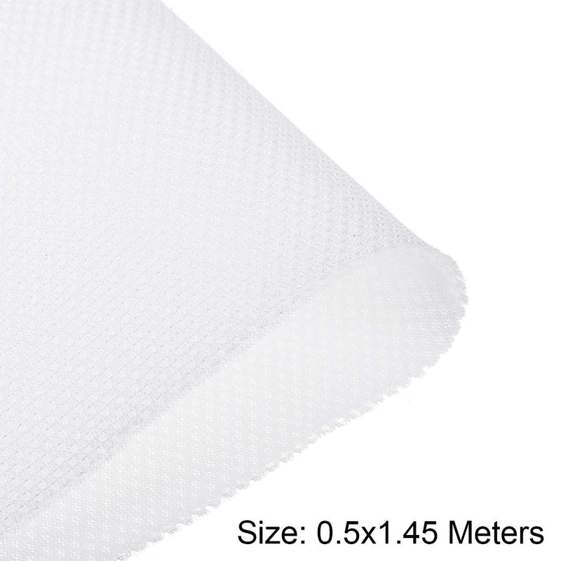 uxcell White Speaker Mesh Grill Stereo Fabric Dustproof 0.5x1.45M 20 x 57 inch