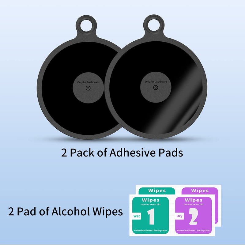 Sticky Adhesive Mounting 3M Pad for Dashboard & Suction Cup Car Phone Holder, GPS Suction Mount, Oqtiq Replacement Heat Resistant Stickers for Car, Truck, Van, 95mm Diameter, 2 Pcs