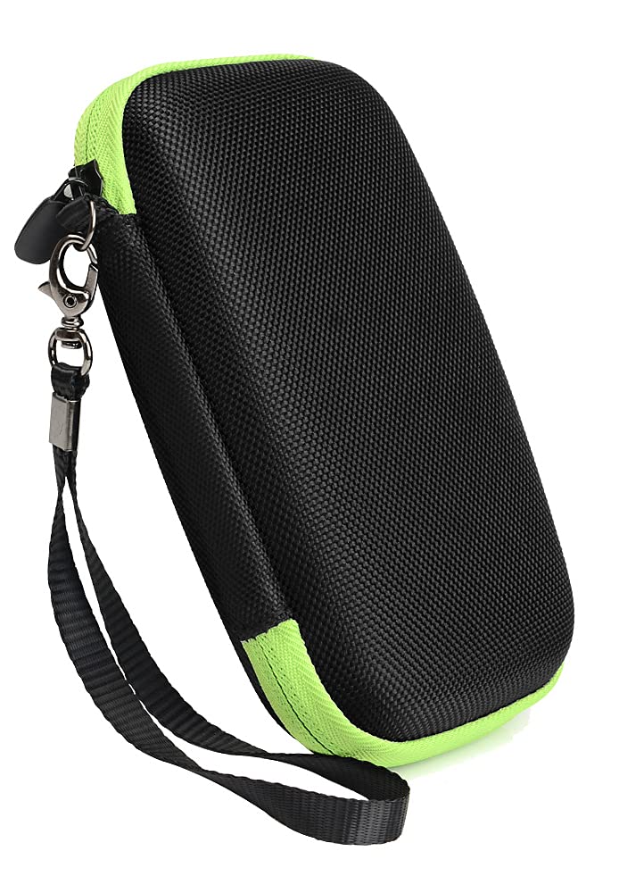 CaseSack case for ZOLEO Satellite Communicator, Black with Green Zip to Match ZOLEO, mesh Accessory Pocket, Large Handy case for More Accessories Black large