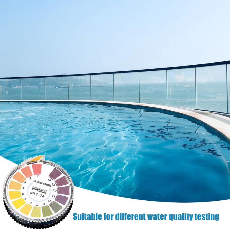 WeddHuis 1 roll of pH test strips 5 m/roll, measuring range 0-14, pH paper drinking water on a roll, litmus indicator universal paper acidification body determination pH value acid test