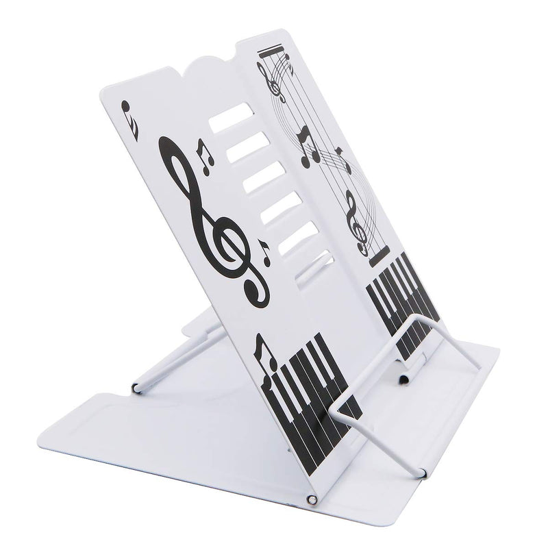 Portable Music Note Pattern Book Stand,Adjustable Tablet Stand Bookend,Metal Book Rack Reading Holder for Reader Students