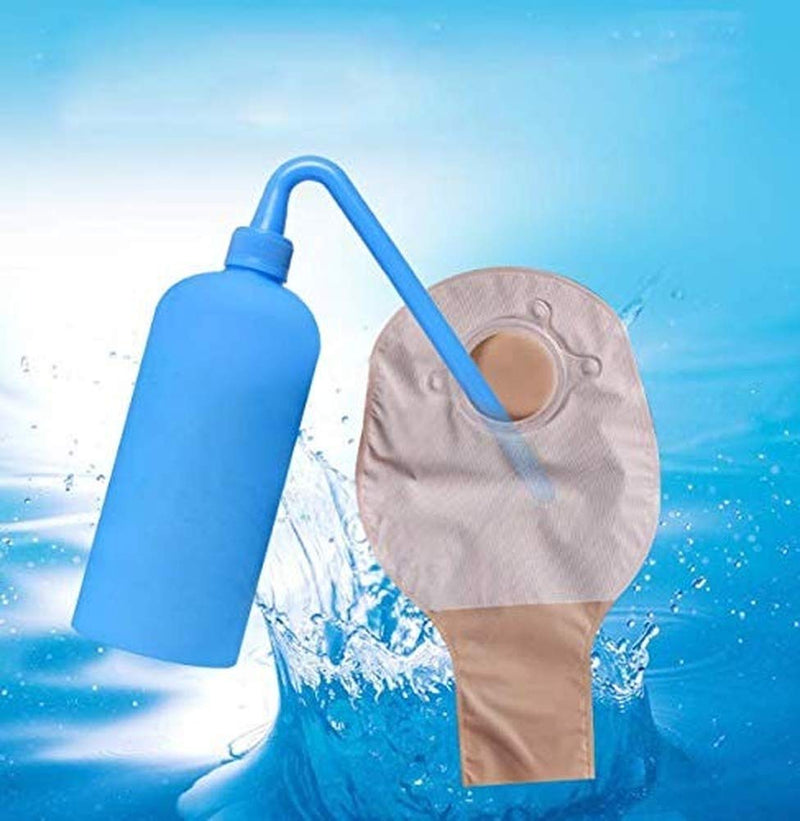 2PCS Colostomy Bag Cleaning Tool, Cleaning Bottle for colostomy Bag Plastic wash Bottles,colostomy Supplies,Cleaning Bottle for All Ostomy Bags for Permanent Use,350ML