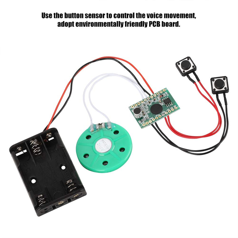 Pokerty Recording Voice Module, 30S Loop Play Recordable Voice Sound Module DIY Greeting Card Module Cable Extened 5CM