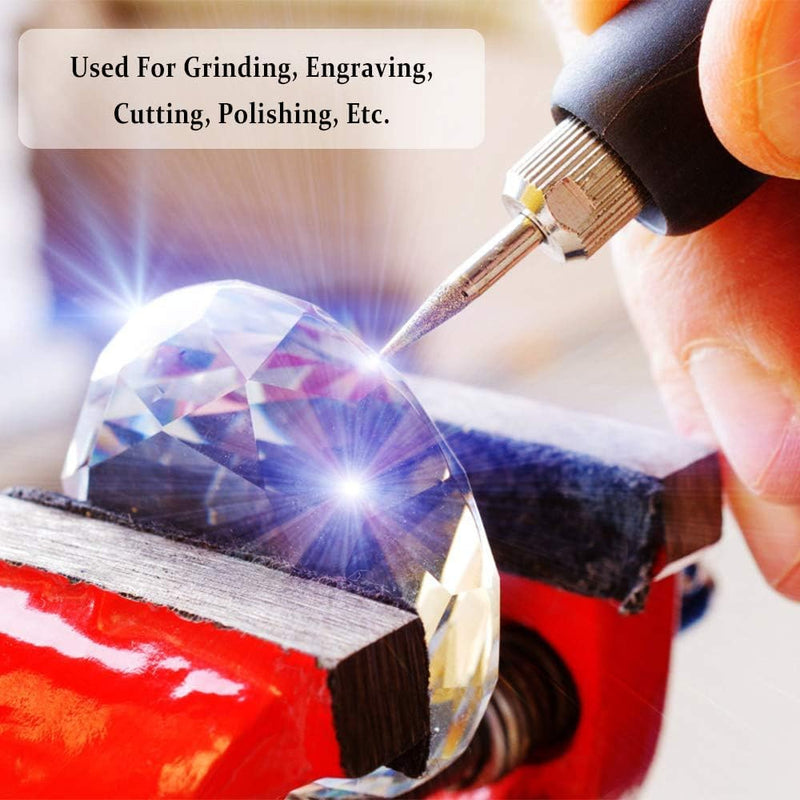 30 pieces diamond grinding point 3 mm, 150 grit drill grinding point, diamond cutter set carbide grinding point, diamond cutter grinding for glass gemstone for grinding, polishing, engraving