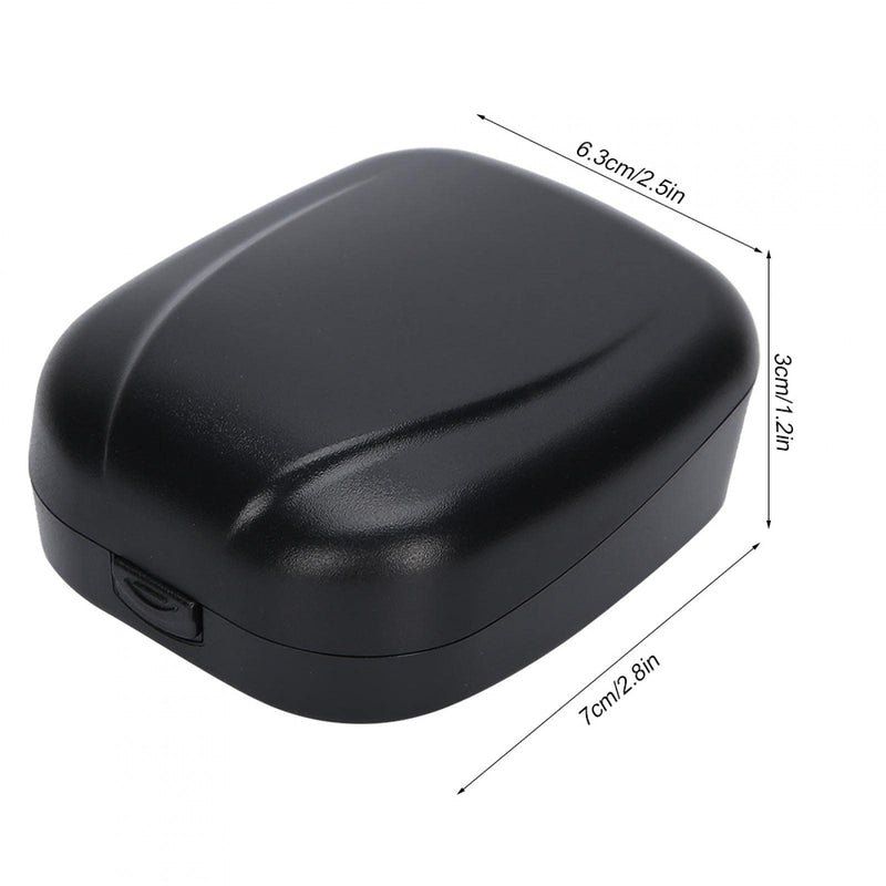 Hearing Aid Case Waterproof Portable Drop Resistance Hearing Aid Storage Box Portable Hearing Aid Box Hearing Aid Protective Box for Store Hearing Aids(black) black