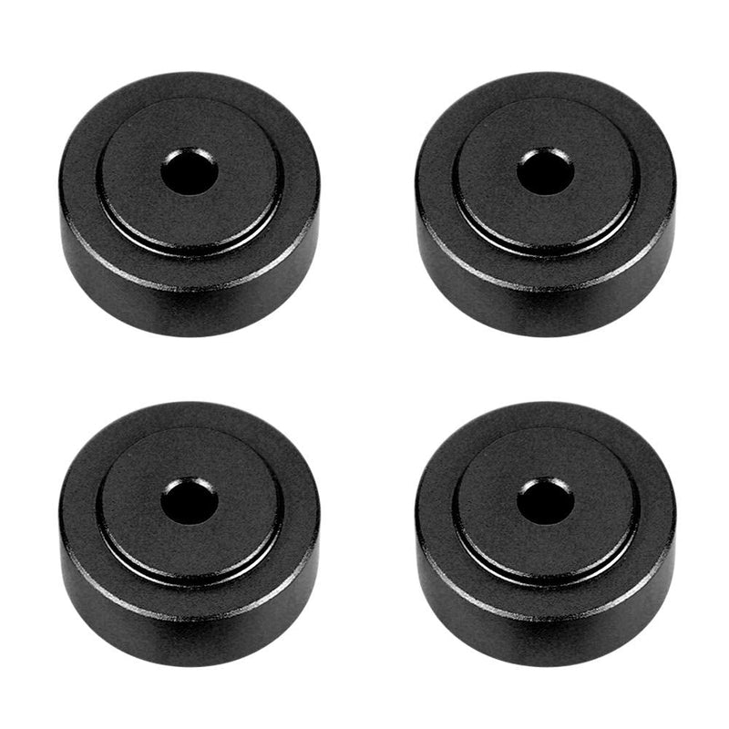 Bewinner Audio Amplifier Feet, 4PCS 20*8mm Aluminum Alloy Amplifier Feet for CD Player Audio Speaker Absorb Shock Amplifier Pads Feet Audio Speaker Anti Vibration Feet Pad Stand(Black) Black
