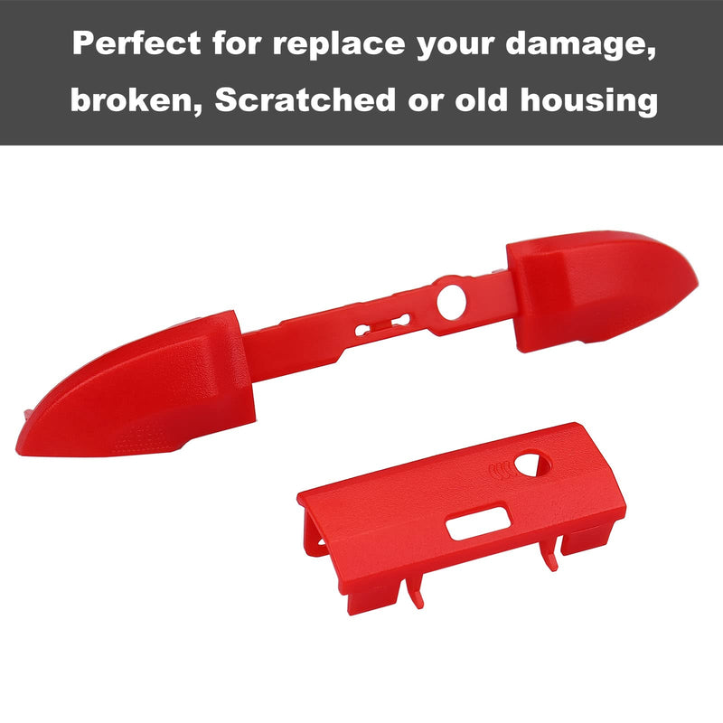 IKPEK Lb Rb Bumper Button Replacement for Xbox Series X S Controller, Shoulder Trigger Buttons Top Middle Bracket Replacement Parts for Xbox Series X S Controller Red