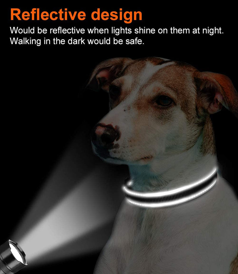 Joytale Reflective Dog Collar,12 Colors,Soft Neoprene Padded Breathable Nylon Pet Collar Adjustable for Small Medium Large Dogs,4 Sizes XS- 5/8"x(8-12") Black