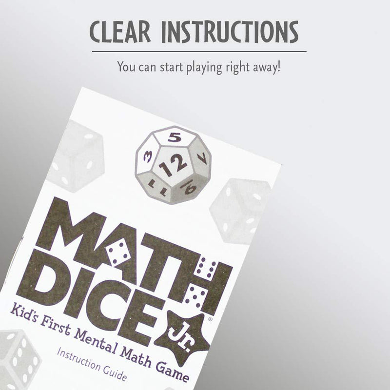 Think Fun Math Dice Junior Game for Boys and Girls Age 6 and Up - Teachers Favorite and Toy of the Year Nominee Math Dice Jr