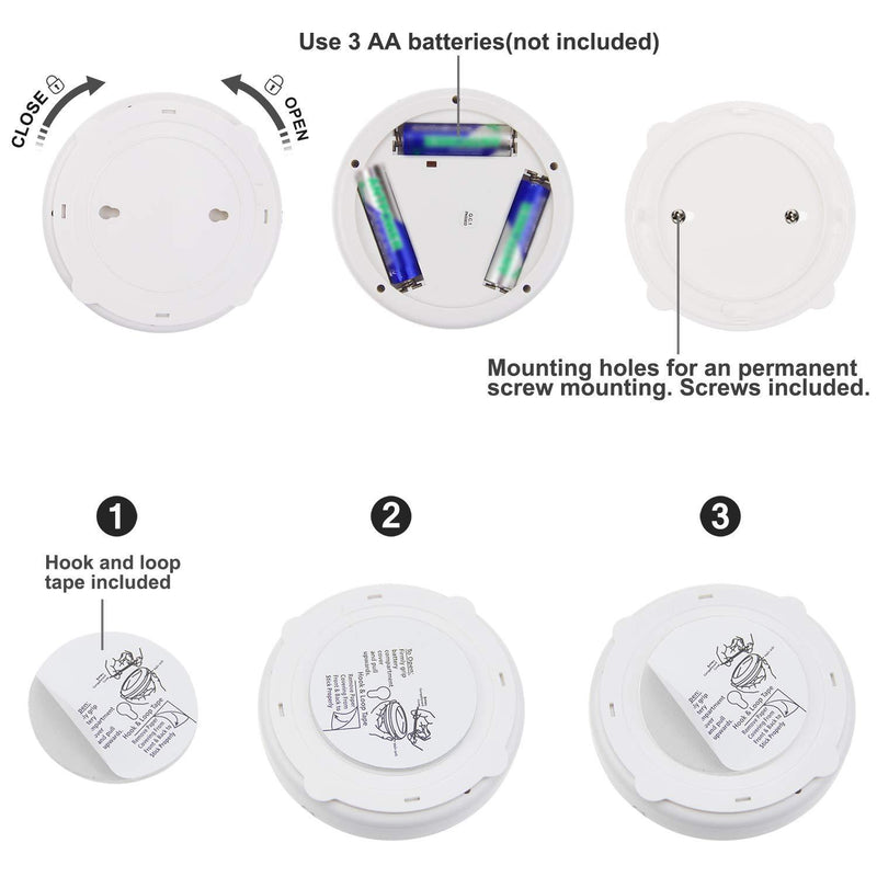 BIGLIGHT Wireless Spotlight, Battery Operated Accent Lights, LED Puck Light,Dimmable Uplight with Remote, Stick on Anywhere for Lighting up Painting Picture Artwork Closet Showcase, Warm White, 2 Pack