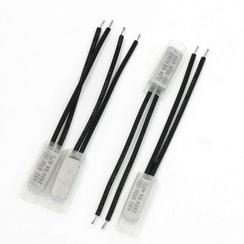 SUPERTOOL 5pcs KSD9700 Thermal Protector Normally Closed/Open Thermostat Bimetal Thermal Protector for Temperature Switch (40℃ to 150℃) 40℃ Normally Close (Nc)