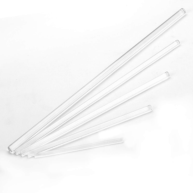 Young4us Glass Stirring Rod - 12" 10" 8" 6" 4" Long, 5 MM Diameter - 5 Pack