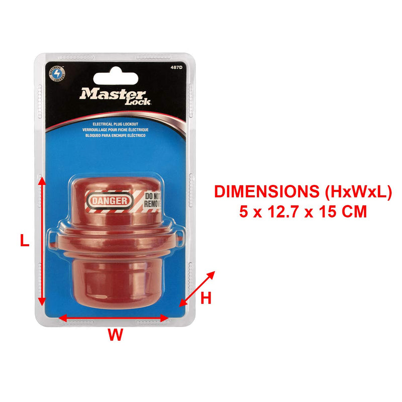 Master Lock 487 Lockout Tagout Rotating Electrical Plug Lockout, 110 & 220 Volt Plugs small for 120 - 240 volt.