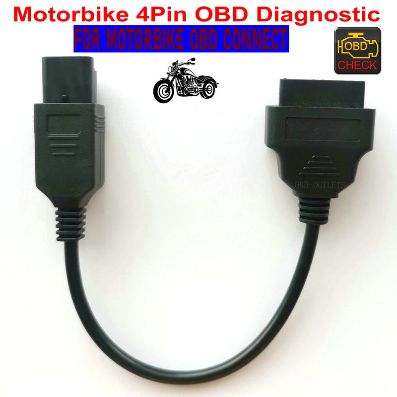 Motorbike OBD 4 Pin Diagnostic Adapter, Multistrada Motorcycle OBDII DDA Can-Bus Connector