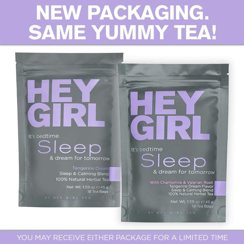 Hey Girl Herbal Sleep Tea w/ Chamomile , Valerian Root & Lemon Balm in Tea Bags - Thoughtful Gifts For Women